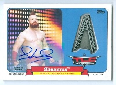 SHEAMUS "TLC MEDALLION AUTOGRAPH CARD /10" WWE TOPPS HERITAGE 2018