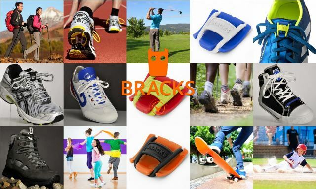 Laces Lock Bracks Shoelace clips, Pair Black / White Keep Your shoe Laces Tied