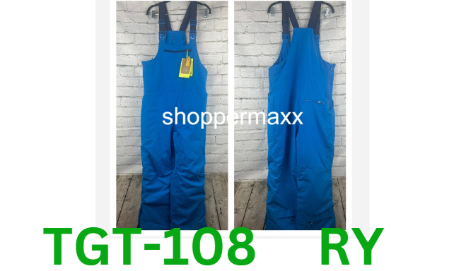 Men's Snow Sport Bib with Insulation - All In Motion, Blue, M