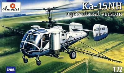 Amodel Kamov Ka-15NH Agricultural Helicopter Model Kit 1:72 With Sprayer Kit