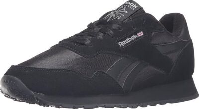 Running Reebok Sport Black Shoes Men's Comfort Classic Leather Lace Up BD 1554