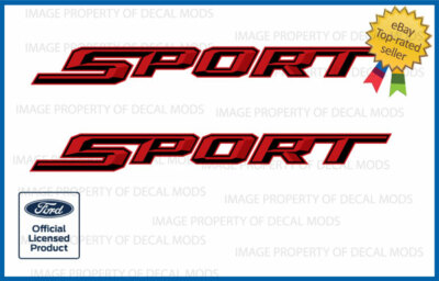 (2x) 2015 - 2022 Ford F150 XLT SPORT side graphic decal black red sticker FH1B4