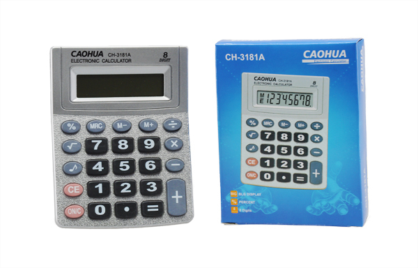 Calcolatrice CH-3181A 8 Cifre Percentuale Memoria Display Scuola Ufficio moc