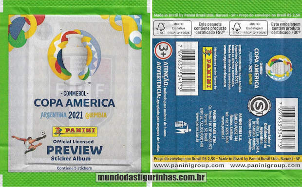 Copa America 2021 Preview Panini Trading Cards Full Album ...