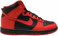 Nike Dunk High Black Action Red