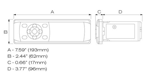 MB Quart MDR2.0 Single DIN Marine/Boat Bluetooth/USB Receiver Radio