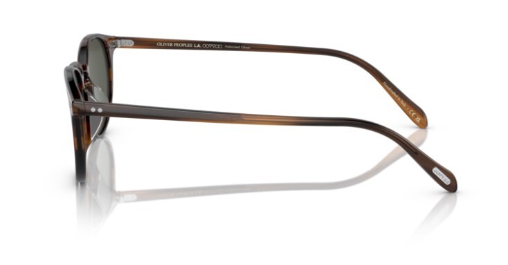 Pre-owned Oliver Peoples 0ov5004su Riley Sun 1724p1 Tuscany Tortoise/g-15 Polar Sunglasses