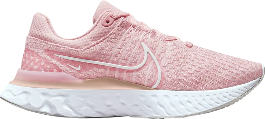 

W Nike React Infinity Run FK Flyknit 3 Pink Glaze White DD3024-600 Женские кроссовки 8,5, Розовый, Nike React Infinity