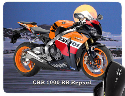 Mousepad with Motorcycle Design: Honda Models Hand Rest Bike Biker