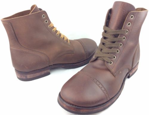 FLORSHEIM by DUCKIE BROWN Mens 11.5 D Leather Wingtip Boots Red Florsheim by Duckie Brown Boots for Men for Sale | Shop New  main image 4
