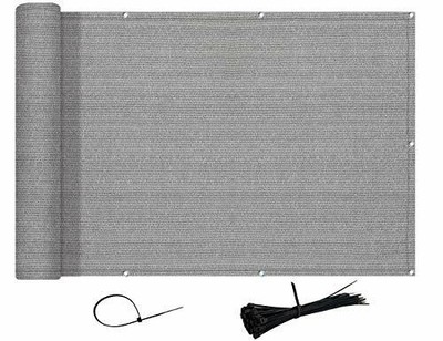 LOVE STORY Balkonumspannungen Balkon Sichtschutz (0.9 x 5 m|Braun grau)