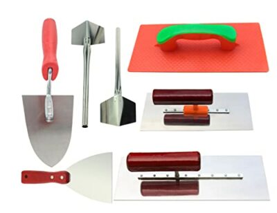 Concrete Drywall Finishing Hand Tools Set 7PC- Includes Flat Finishing Trowel...