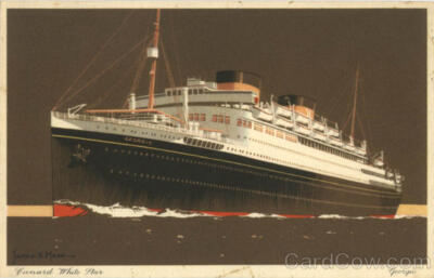 Cunard White Star Georgic Antique Postcard Vintage Post Card