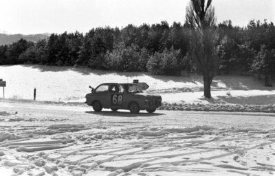 Rasch and Bruno Pagliero Fiat 850 1966 Rally Car Motor Racing Old Photo 1