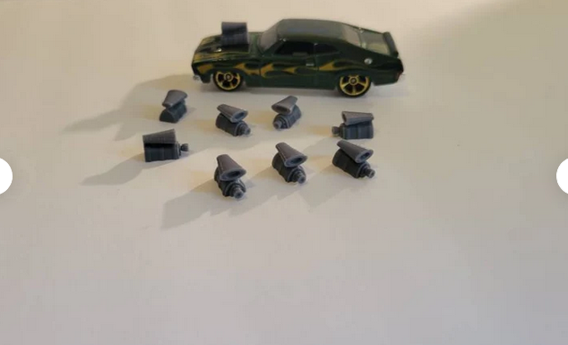 GasLands, Mad Max, Engine Blowers 8 items 3d printed. 1/64 scale Hotwheel. Car n