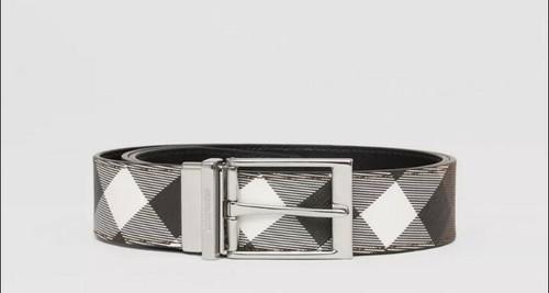 Pre-owned Burberry Reversible Belt Men In Multicolor