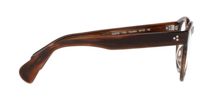 Pre-owned Oliver Peoples 0ov5475u Rosden 1724 Tuscany Tortoise Brown Round Eyeglasses In Clear