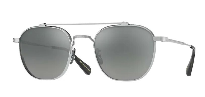 Pre-owned Oliver Peoples 0ov1294st Mandeville 52546i Brushed Silver Gradient Sunglasses