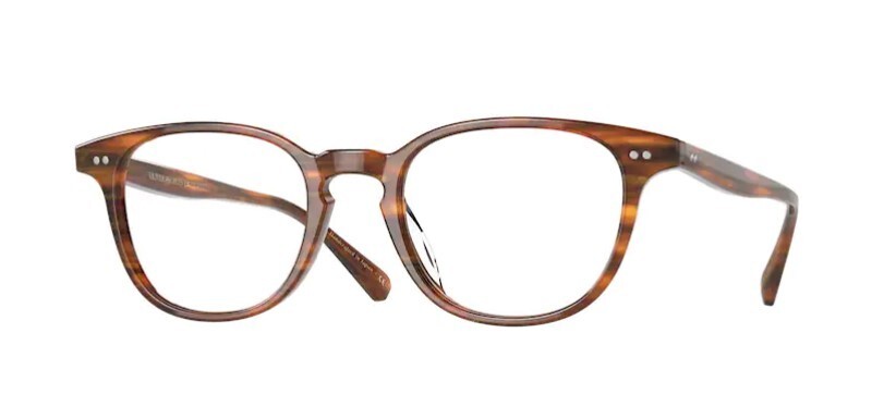 Pre-owned Oliver Peoples 0ov5481u Sadao 1733 Red Mahogany Brown Pillow Unisex Eyeglasses In Clear