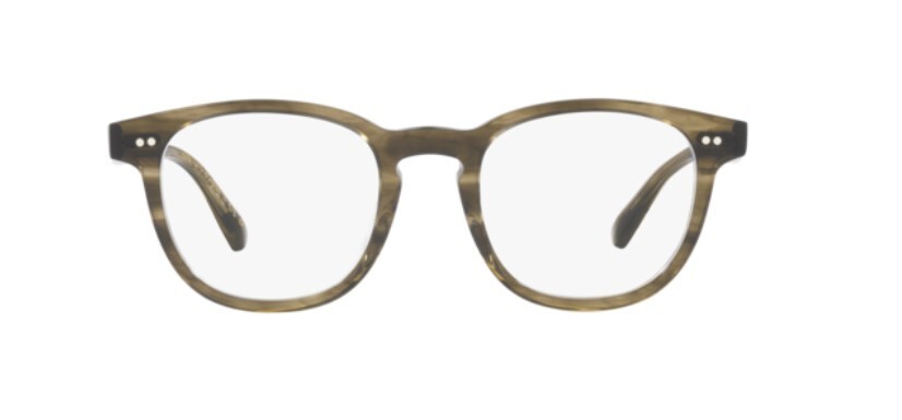 Pre-owned Oliver Peoples 0ov5480u Kisho 1735 Soft Olive Bark Green Unisex Eyeglasses In Clear