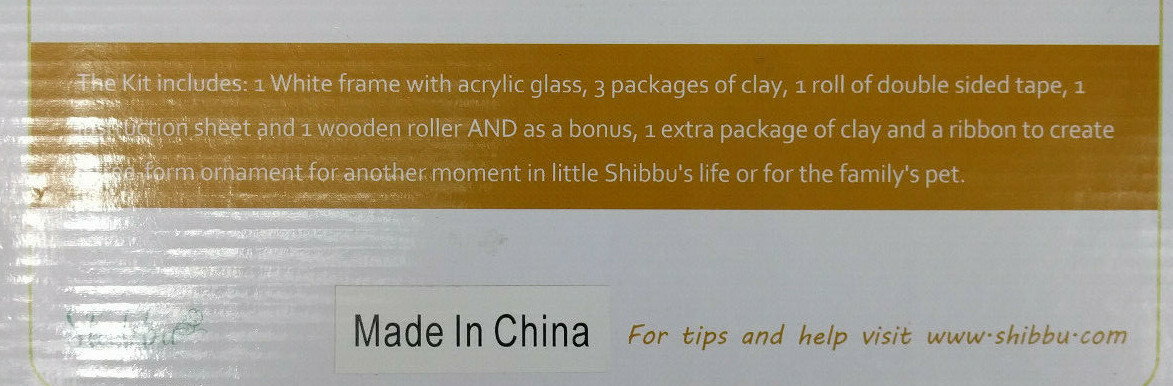 Shibbu Baby Clay Handprint and Footprint Keepsake Picture Frame