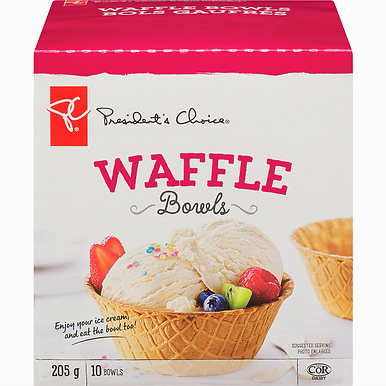 PC ICE Cream Cone Waffle Cone Bowls 10ct 205g 7.2 oz Imported