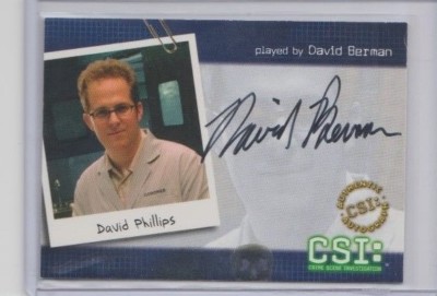 CSI Autograph Trading Card CBS TV David Phillips as David Berman