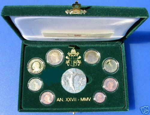 Pièces en euro du Vatican, année 2005