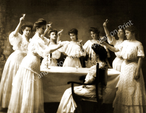 1905 Toast to the Bride, Oxford, Ohio Old Photo 8.5" x 11" Reprint