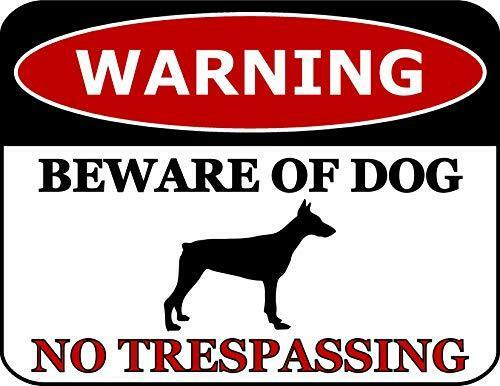 Warning Beware of Dog No Trespassing Doberman ...