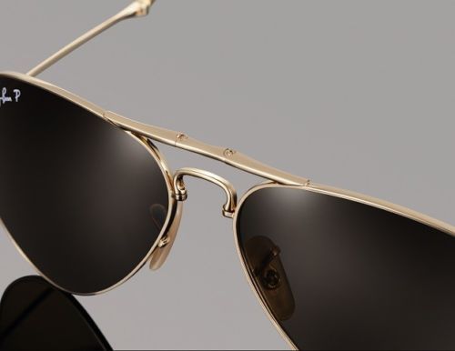 RAY BAN RARE RAY-BAN 22KT GOLD PLATED FOLDING AVIATOR SUNGLASSES RB 3479KQ 001/M7 3025