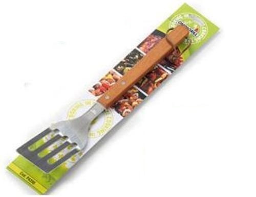 Pala Paletta Da Cucina Grill Barbecue Acciaio Manico Legno 39cm moc