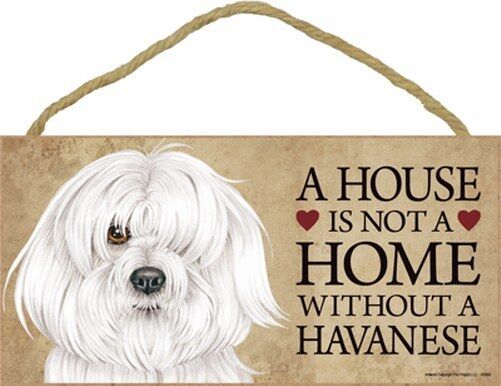 A House is not a Home without a HAVANESE Dog Sign 5"x10" NEW Cute Plaque USA S20