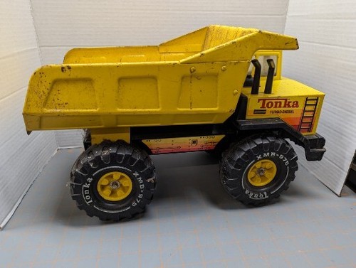 Tonka Metal Dump Truck Yellow Turbo Diesel Vintage Toy | eBay