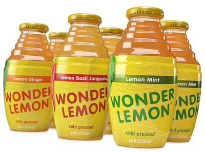 Wonder Lemon Organic Lemon Cold Pressed Juice, Variety Pack, 8.45oz, 6 Pack 