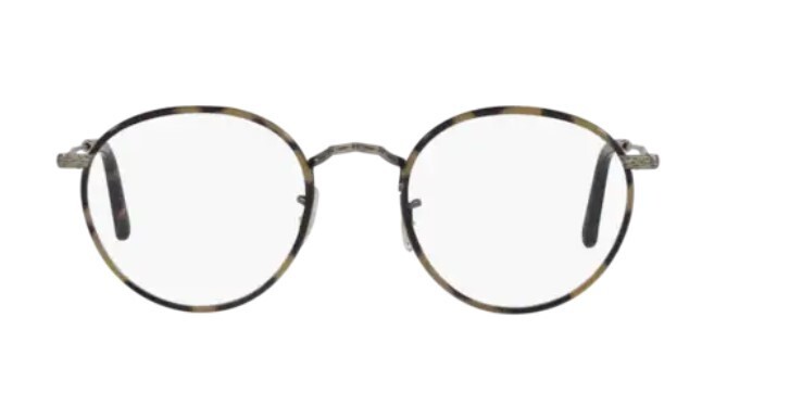 Pre-owned Oliver Peoples 0ov1308 Carling 5284 Antique Gold/dtb Gold Round Eyeglasses In Clear
