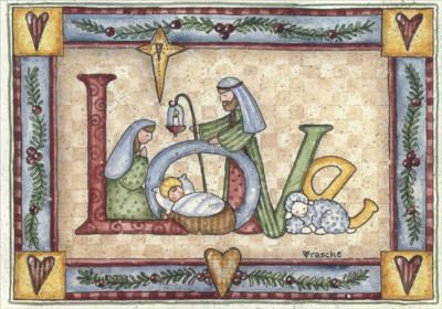 Love Religious LPG Greetings Christmas Card
