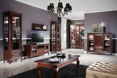 Klassische Vitrine Vitrinenschrank Chippendale Vitrinen - Model OW 1 Vitrine
