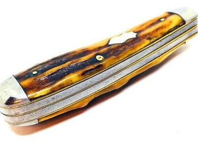 Vintage Case Bros LV 5204 LP Pre Trapper Stag 1900-12 Knife - Rare #1136