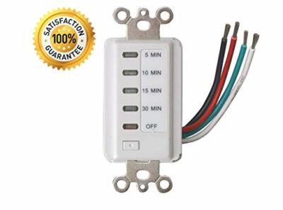 Exhaust Bathroom Fan Auto Shut Off Countdown Switch Timer, 30-15-10-5 Minute