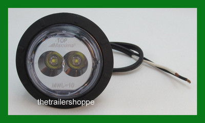 Maxxima 2'' Round Grommet Mount MWL-10 Work Flood Back up Light 2 LED 250 Lumen
