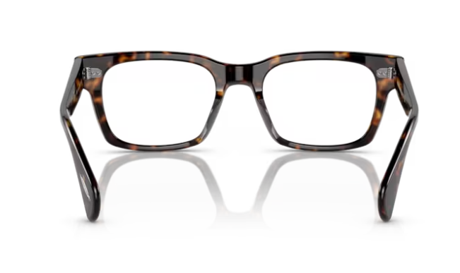 Pre-owned Oliver Peoples Ov5332u 1009 Havana 54mm Men's Square Eyeglasses In Clear
