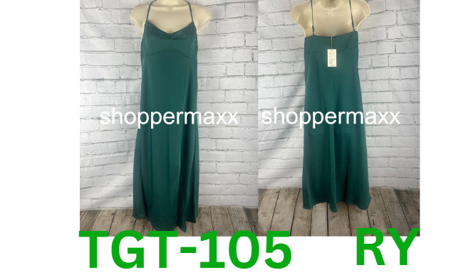 A New Day, Women's Slip Tank Dress Adjustable Straps Forest, Green, M
