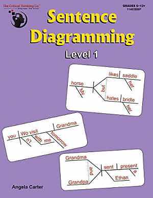 Sentence Diagramming Level 1 - Paperback, by Angela Carter - Very Good h
