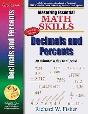 Mastering Essential Math Skills: - Paperback, by Fisher Richard W - Good o