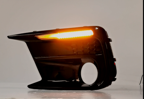 Switchback Sequential LED Fog Lights Cover Kit Bezel For Subaru WRX STi 2018-21