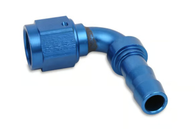 EARLS 709116ERL -16 AN 90 AUTO CRIMP HOSE END BLUE ALUM INVENTORY LIQUIDATION