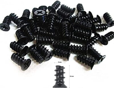 100pcs Computer Cooling Fan Mount Screws, M5x10 Black Computer PC Case Fan 