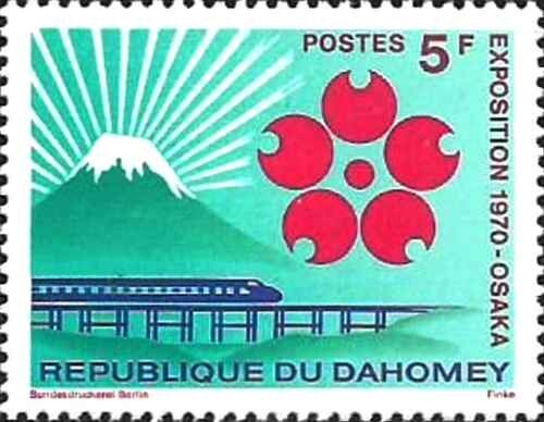 Timbre Trains Dahomey 290 ** (73606fc)