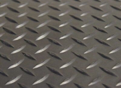Diamond Plate Gym Floor Mat  Rubber Roll Garage Golf Cart Truck Bed Flooring